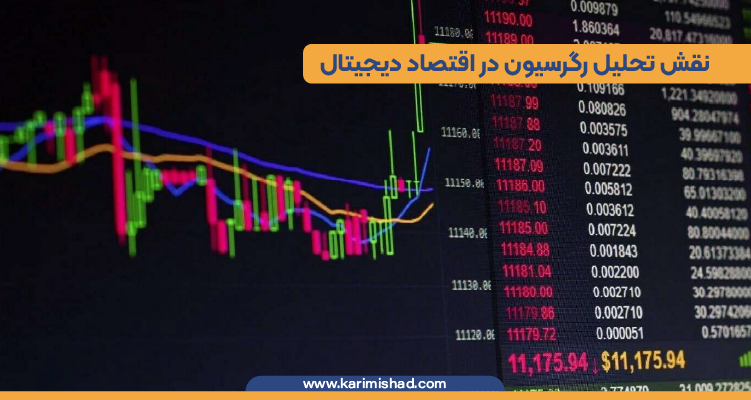 تصویر در حال نمایش تحلیل رگرسیون نمودار ارز دیجیتال برای درک مفهوم رگرسیون چیست است